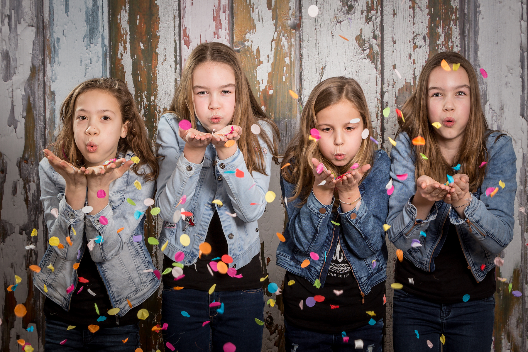 vriendinnenshoot blazen confetti