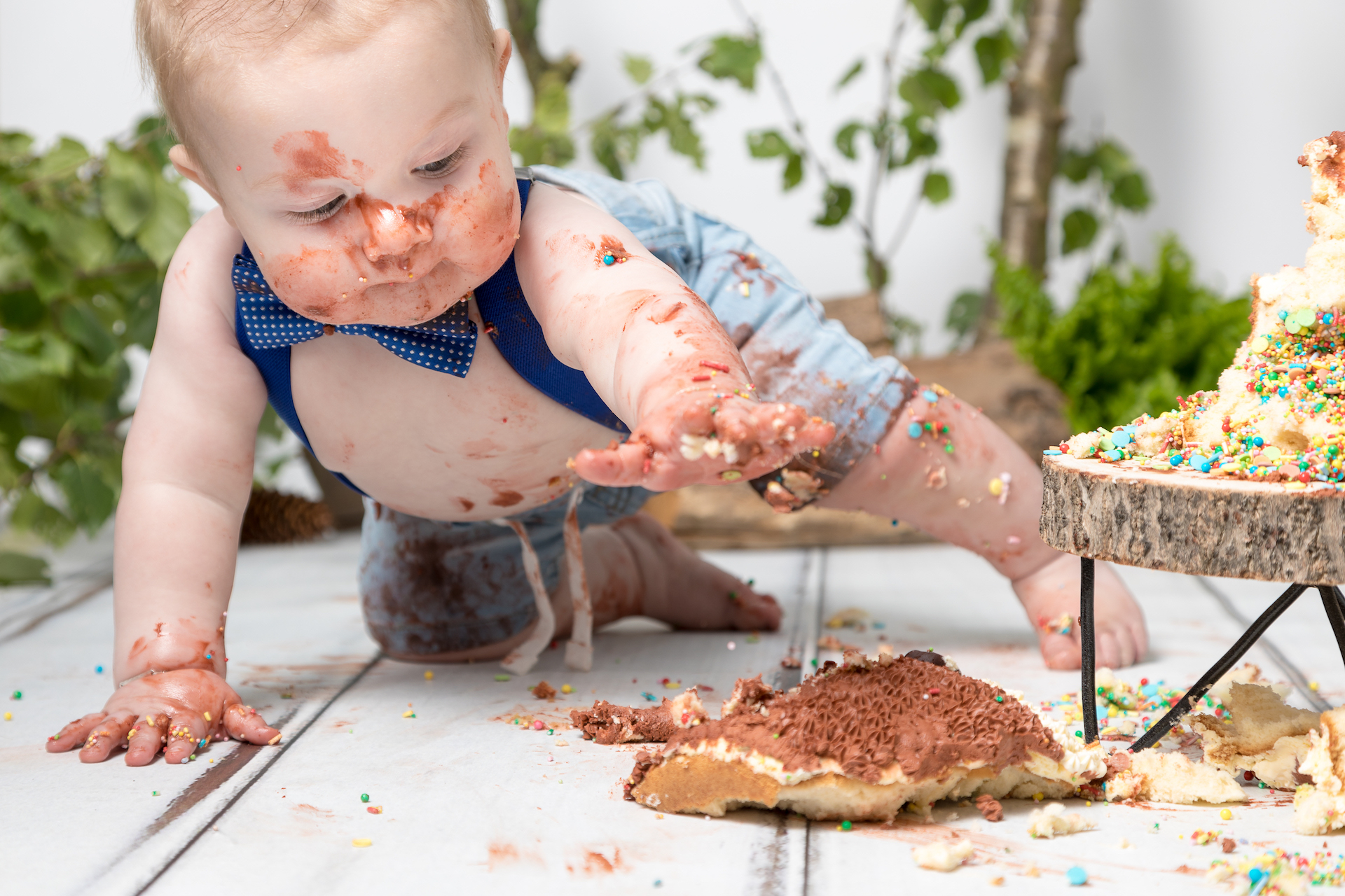 Cake smash fotografie vaassen
